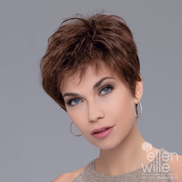 Peruca cu par scurt monofilament partial, nedetectabila, model Bravo de la Ellen Wille