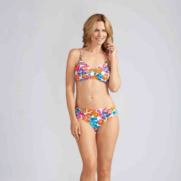 Costum de baie pentru proteza de san, multicolor, doua piese, Grenada